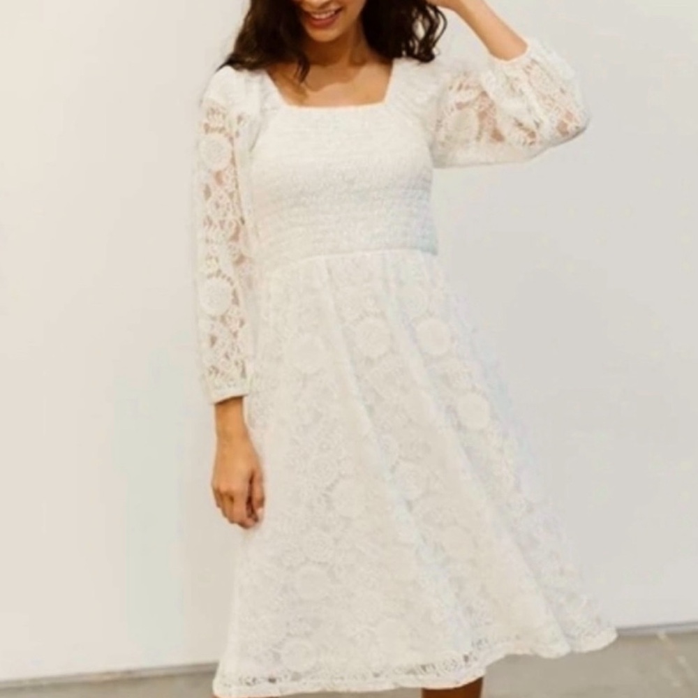 Baltic Born Off White Lace Dress